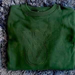 Super soft VS sport dark green crew neck sweatshirt